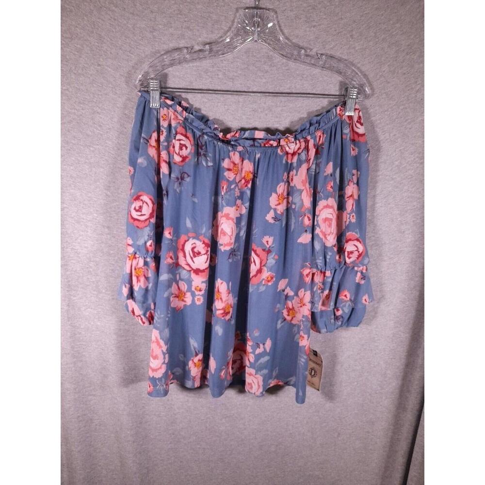 Democracy‎ Top Womens Small Floral Off Shoulder